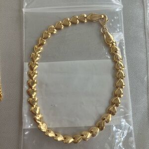 Brand New - 18K/750 Genuine Gold Heartlink Bracelet